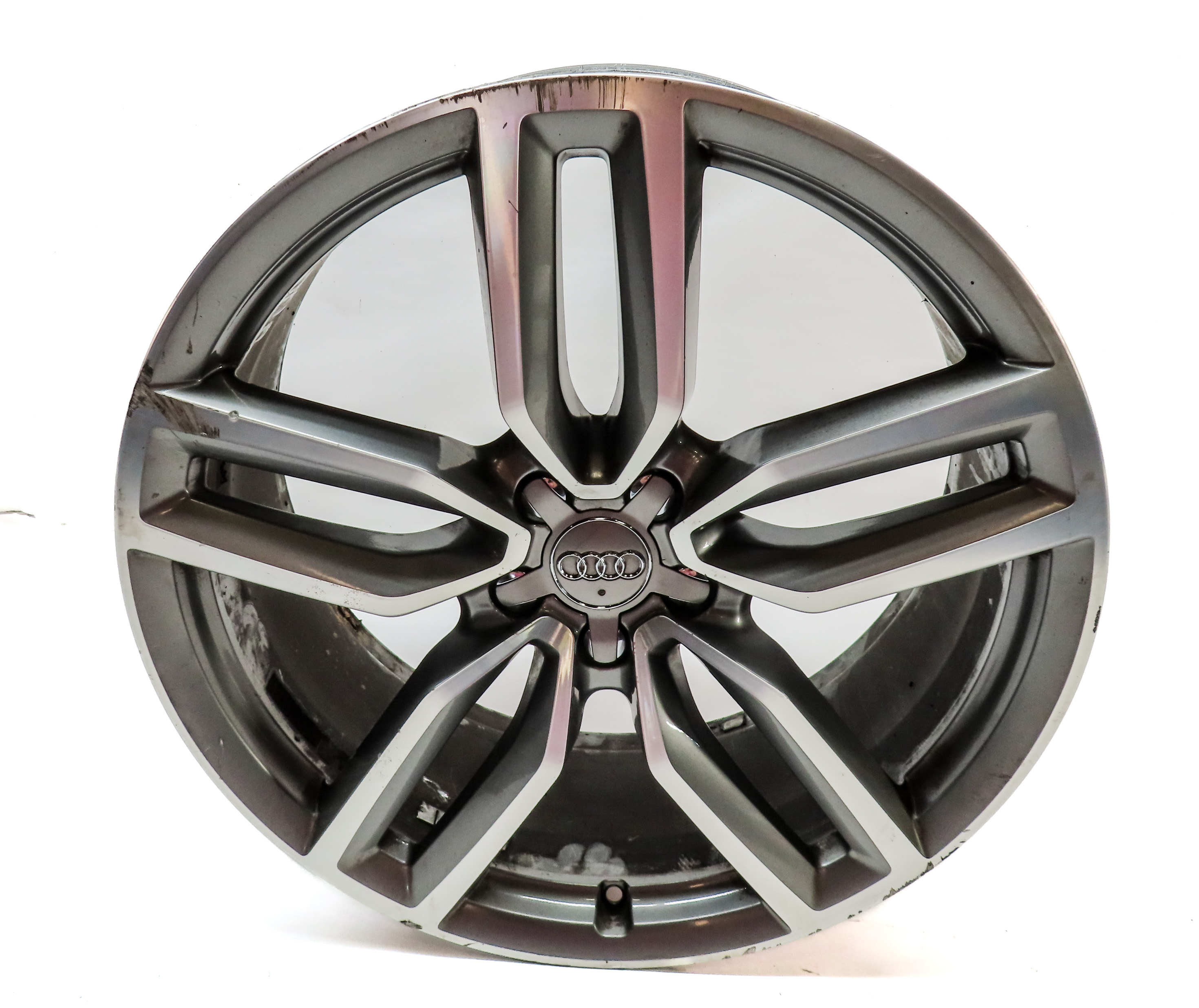 2014-2017 AUDI SQ5 (B8 8R) 21x8.5 ALUMINUM ALLOY 5 DOUBLE SPOKE WHEEL RIM — exact item pictured